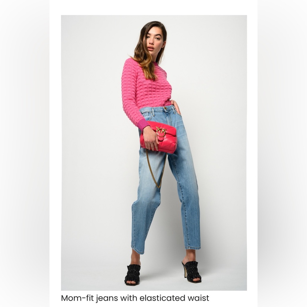 PINKO JEANS WITH ELASTICATED WAIST - DENIM Size 25